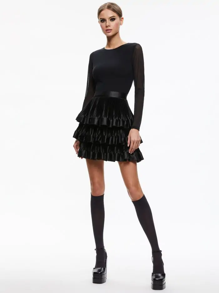 CHARA TIERED RUFFLE MINI DRESS